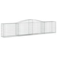 thumbnail image 2 of vidaXL Arched Gabion Baskets 4 pcs 157.5"x19.7"x31.5"/39.4" Galvanized Iron, 2 of 5