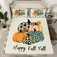 thumbnail image 2 of Feelyou Happy Fall Yall Full Size Sheets, Black Grey Buffalo Bed Sheets, Autumn Harvest Pumpkin Sheet Sets, Breathable Home Decor, 4-Piece, 2 of 7