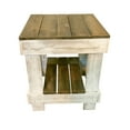 thumbnail image 3 of del Hutson Designs Table d'Appoint Rustique Grange en Bois, Noir/blanc, 3 of 7