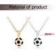 thumbnail image 3 of Collar de fútbol con estilo, collar creativo con forma de fútbol, ​​colgante, regalo de joyería para hombres (dorado + plateado, 1 unidad/cada uno), 2 uds., 3 of 3