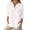White, variant on Womens Linen Shirt Long Sleeve Button Down with Pocket Casual Collared Business Lapel Black L