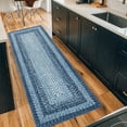 thumbnail image 2 of Tzou Modern Braid Print Washable Runner Rug 2x6ft with Anti-Slip Back for Living Room Entryway Bedroom, 2 of 7