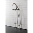 thumbnail image 3 of Aqua Vintage CCK8408DX Concord Freestanding Tub Faucet with Supply Line, Stop Valve, Brushed Nickel, 3 of 7