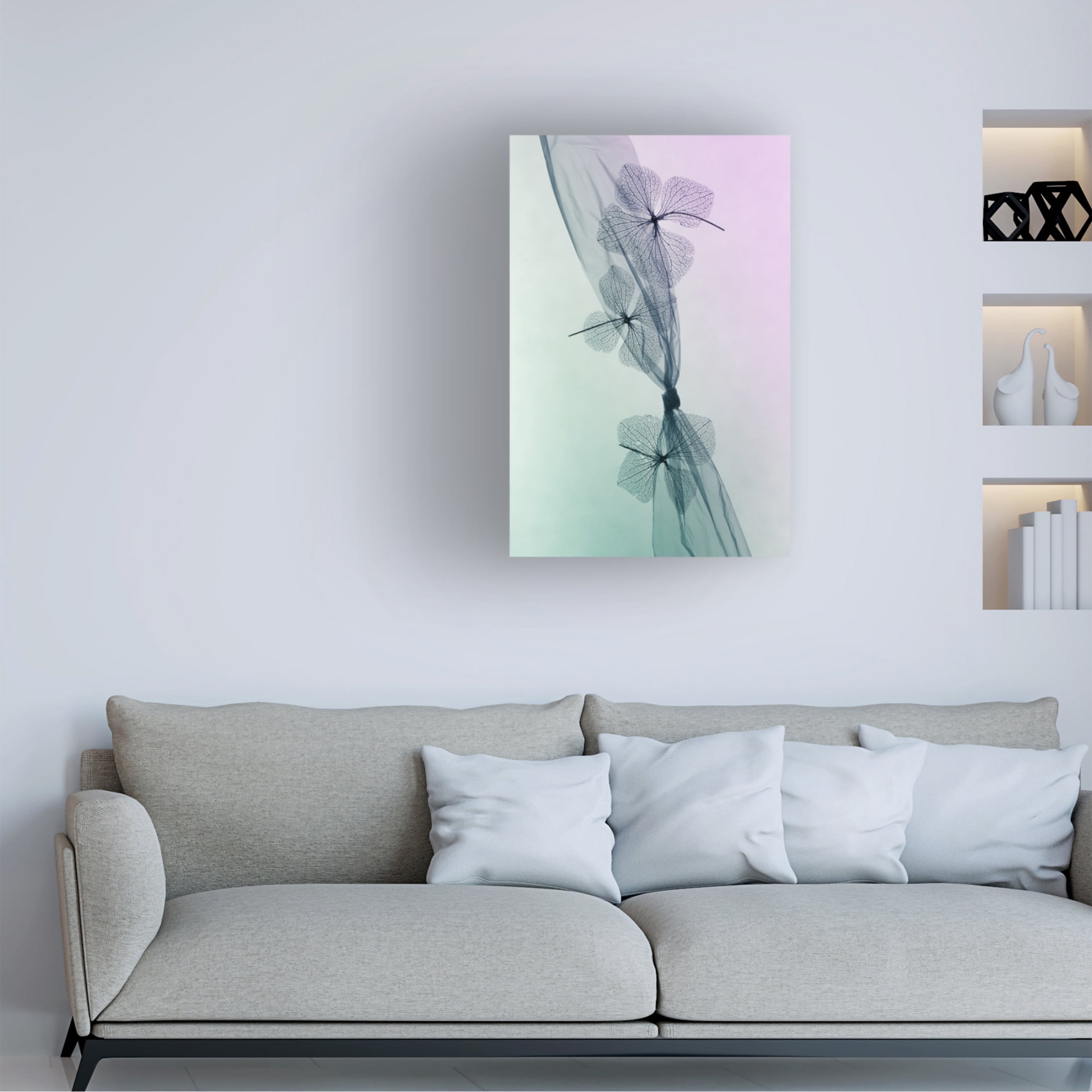 Trademark Fine Art Shihya Kowatari 3 Flowers Canvas Wall Art
