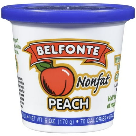 Belfonte Nonfat Peach Yogurt, 6 oz