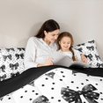 thumbnail image 5 of Homewish Teens Girls Female Cartoon Bowknot Full Size Comforter Sets 3-Piece,Black White Bedding Comforter Set,Starry Sky Lightweight Bedding Sets,Breathable Home Decor,Reversible, 5 of 8