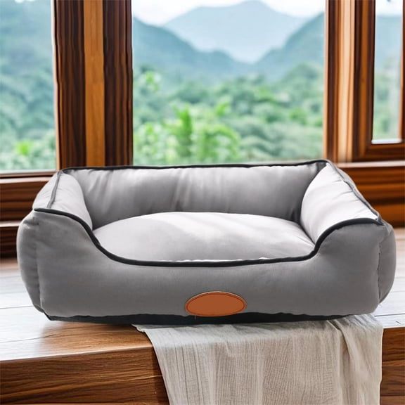 Pet Bed for Dogs and Cats, Plush Washable Cushion with Removable Cover, Orthopedic Support Dog Bed for Small Pets, Soft Machine Washable Pet Sofa Bed