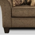 thumbnail image 6 of Modern Minimalist Fabric 2-Piece Living Room Set (Sofa and Loveseat) 220×80×75cm, Brown, 6 of 7