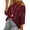 2# Wine, variant on Women's Off Shoulder Short Crochet Hollow Out Knit Cover Up Sleeve Mesh Sweater Tops Summer Beach Vacation Pullover Shirts Khaki S