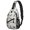 Mixed Breed Dog Beige Pattern, variant on Mixed Breed Dog Beige Pattern Sling Backpack, Unisex Hiking Chest Pack with Side Mesh Pockets, Earphone Hole Port Gift Ideas for Hiking Cycling Walking