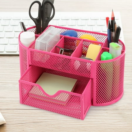 UPC: 0616043303970 | Office School Home/Teacher Supplies Mesh Desk Pen Organizer (Hot Pink)