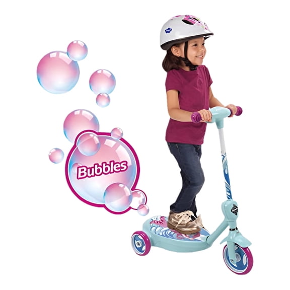 Huffy Battery Powered Ride-On Mermaid Bubble Scooter, Fits Riders 3-5 Years, 2.0 MPH, Teal, Kids, Girl's