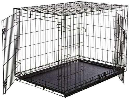 Photo 1 of 42-Inch Pet Carrier Double-Door Travel Crate Dog Cage - Large (42x28x30 Inches)