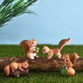 thumbnail image 4 of 4 piezas de s de ardilla para , juego de juguetes de animales - Gris Sunnimix Figuras de ardilla, 4 of 8