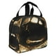 thumbnail image 2 of Easygdp Golden Lips Modern Sculpture Bolsa Térmica Premium - Tela Oxford Impermeable, Gran Capacidad, Bolsillo Frontal, Unisex para Trabajo, Escuela, Actividades al Aire Libre y Picnics, 2 of 8
