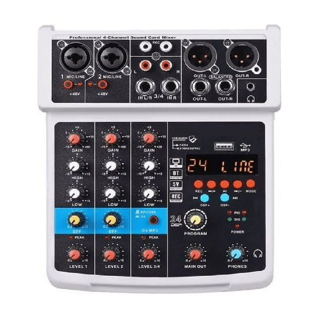 Mezclador De Audio De 4 Canales Bluetooth, 48v, Dsp Bomge