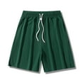 thumbnail image 3 of Jalioing Beach Shorts for Men Plain Elastic Waist Drawstring Summer Shorts with Pocket Lightweight Loose Sport Shorts, 3 of 4