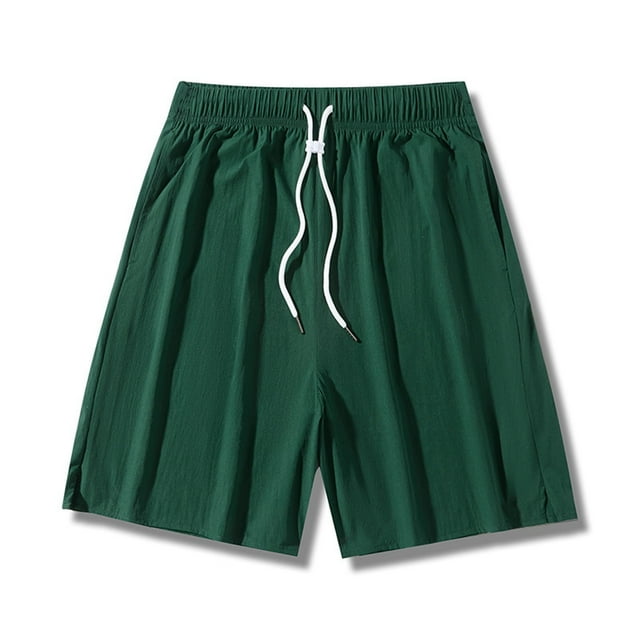Shorts de Basketball pour Hommes Shorts de Travail pour Hommes Shorts d'Entraînement pour Hommes avec Poches Shorts pour Hommes Short de Course pour Hommes Shorts de Gym pour Hommes avec Poches (Vert Armée, TG)