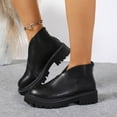 thumbnail image 3 of Mepaouo Womens Platform Ankle Boots Waterproof V Cut Chelsea Short Booties 2025 Chunky Casual Slip on Shoes, 3 of 8