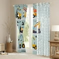 thumbnail image 3 of jejeloiu Construction Truck Excavator Black Out Curtains,Cartoon Pine Mountain Curtains Pack of 2 (42x63 Each),Bullodzer Crane Vehicle Bedroom Curtains For Teens,Super Cozy Room Decor, 3 of 6