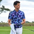 thumbnail image 3 of Fotbe Blue Lightning1 Camiseta Polo de Golf para Hombre con Estampado – Camisa Deportiva Transpirable con Cuello Abotonado-Medium, 3 of 6