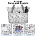 thumbnail image 2 of Tote Bag for Women - Black and White Christmas Snowflake Pattern Shoulder Bag - Large Utility Work Duffle Bag with Zipper Handbag for Travel, Work, Sprots, 2 of 5