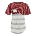 thumbnail image 2 of Nmnitkp Women's Maternity Shirts, Crew Neck Maternity Top Short Sleeve Casual Cotton Tee Maternity Clothes Red,XL, 2 of 8