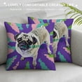 thumbnail image 3 of Oversize Large Floor Pillow Cover Pouf Cushion Seating Square Colorful Decorative Dog Bed Cover Only (Blue-Green Locust Tree), 3 of 5