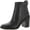 Black Leather, variant on Franco Sarto Womens Rivet Leather Block Heel Booties