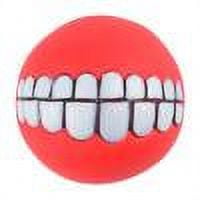 Juguetes de limpieza de dientes para perros de 8 cm, juguetes para masticar, juguetes de pelota con sonido chirriante, productos para mascotas (rojo)