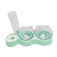 thumbnail image 5 of Cuencos dobles para gatos, juego de comederos y bebederos para mascotas, 3 en 1, inclinados 15 degree con dispensador de agua, comedero elevado para perros verde, 5 of 8