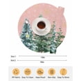 thumbnail image 6 of 13 Inch Round Placemats Set of 6, Christmas Tree Non Slip Heat Insulation PP Table Mats, Winter Pine Xmas Watercolor Snowflake Pink Washable Place Mats for Kitchen Dining Party Table Decor, 6 of 7
