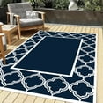 thumbnail image 6 of Kzaei Waterproof Outdoor Rug, Reversible Plastic Camping Area Rugs, Blue & White, 6 of 9