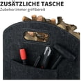 thumbnail image 5 of Fireplace Wood Basket, Felt Log Basket, Foldable Felt Log Basket, Fireplace Wood Bag for Wood, Newspapers, Firewood, 53x30x40cm, Dark Grey, 5 of 5