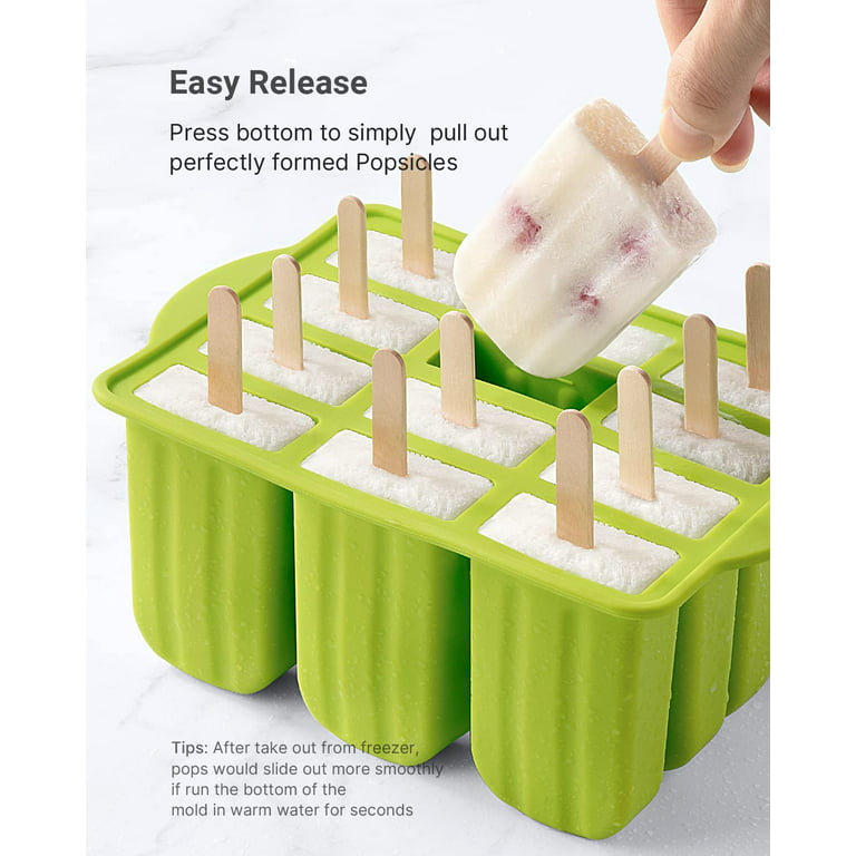 Popsicle Mold Set 4 Pieces Homemade Silicone Popsicle Maker Easy