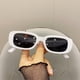 thumbnail image 3 of Gafas de sol rectangulares de estilo coreano para mujer, gafas divertidas, lindas, gafas de sol de estilo Jenny, 3 of 5