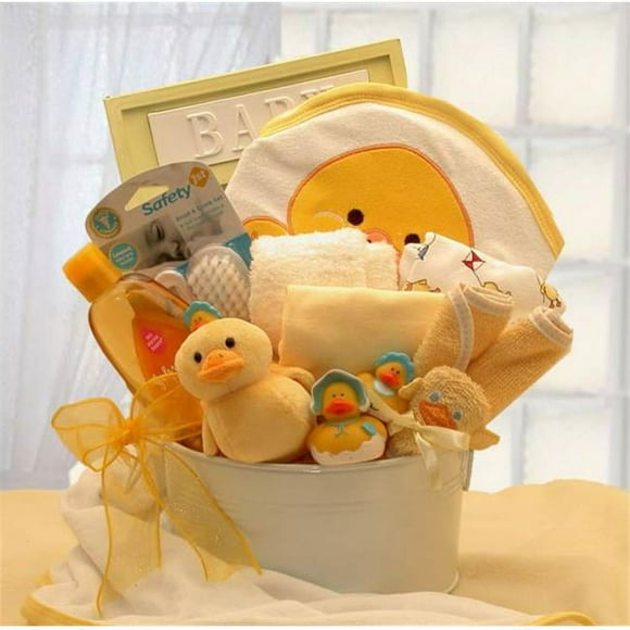 Gift Basket Drop Shipping 89092-Y Bath Time Baby New Baby Basket - Yellow