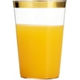 thumbnail image 5 of 100 Gold Plastic Cups 12 Oz Clear Plastic Cups Tumblers Gold Rimmed Cups Fancy Disposable Wedding Cups Elegant Party Cups with Gold Rim, 5 of 9