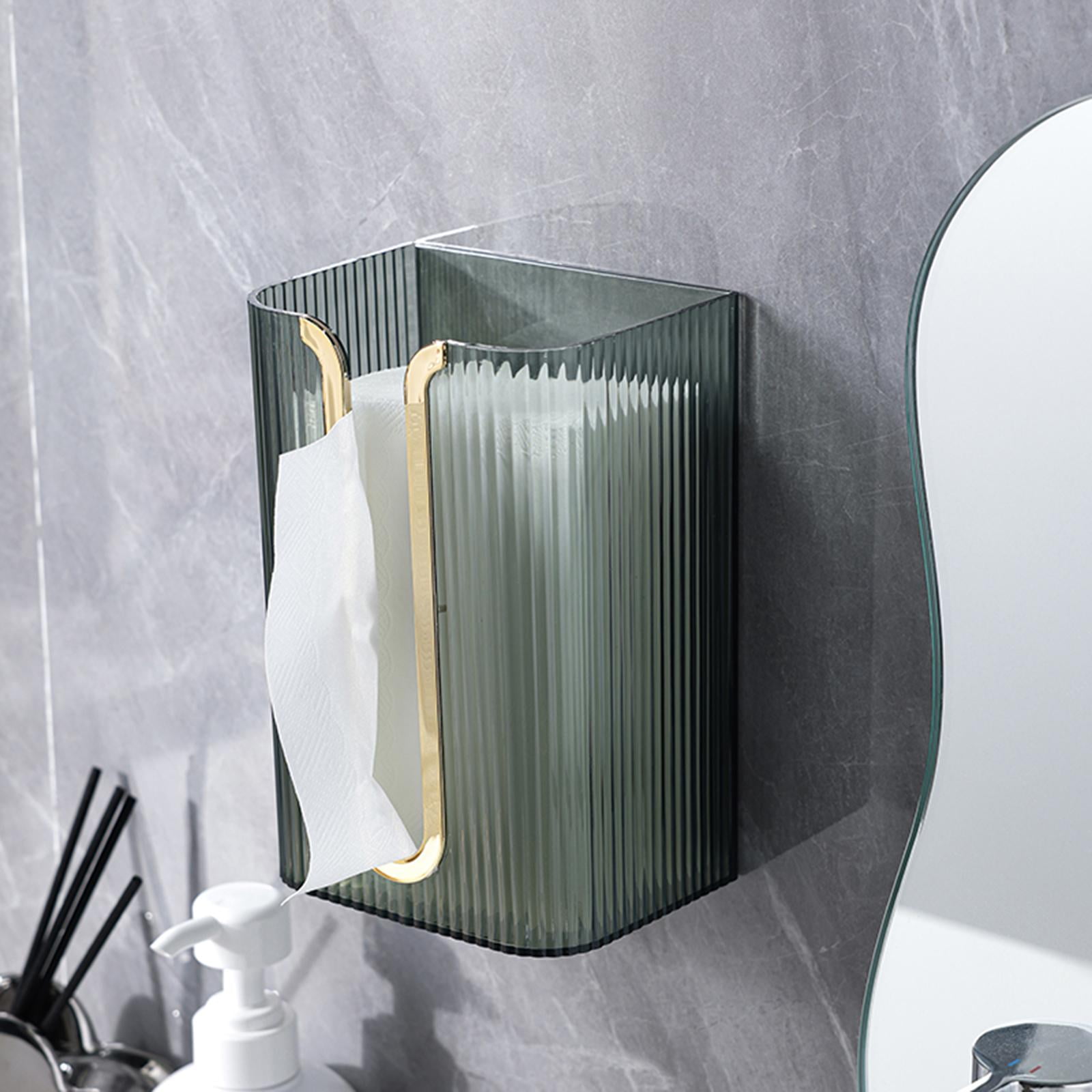 Wall Mounted Tissue Box Holder, Wall Hanging Organizer, Paper Towel