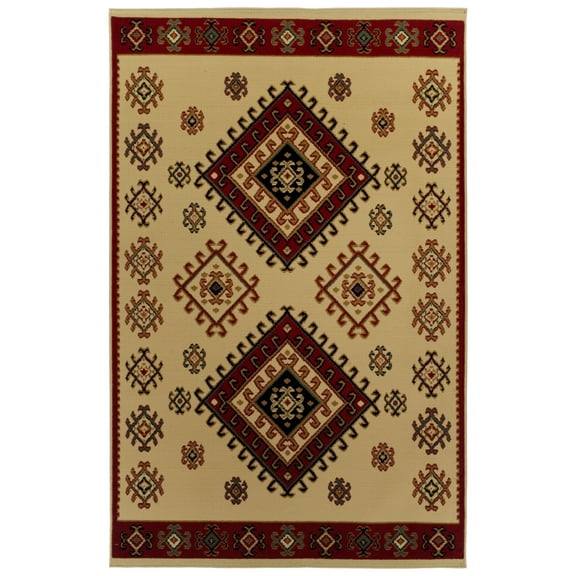 Southwestern Medallion Ultra-Soft Indoor Area Rug or Runner, 3' x 5', by Blue Nile Mills
