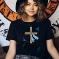 thumbnail image 3 of She Is Strong Proverbs 31:25 Christian Cross T-Shirt for Women, Natural, Size L, 3 of 6