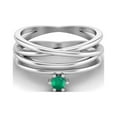 thumbnail image 2 of 3mm Round Green Onyx 925 Sterling Silver Twisted Mother's Day Gift Ring, 2 of 4