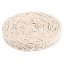 Gymnture 10 Yards Crochet Scalloped Edge Fabric Ribbon for Crafts and Weddings