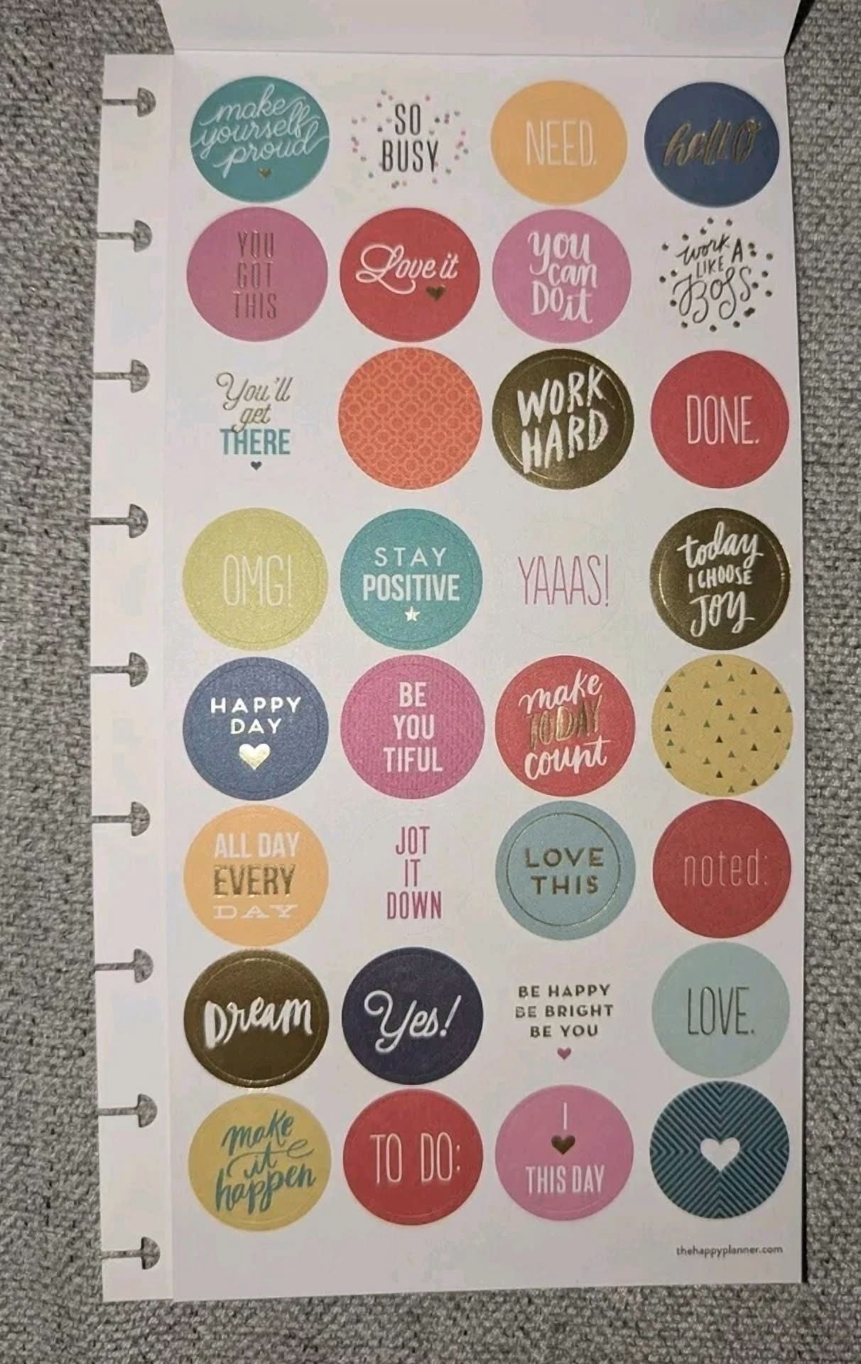 New The Happy Planner Me & My Big Ideas Planner Stickers - Happy Brights