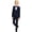 Navy, variant on Boys Suit Set, Formal Jacket, Vest, Pants, Shirt and Matching Bowtie 5 Piece