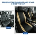 thumbnail image 6 of Skechers Sport Leather Car Seat Cover – Front Seat Premium Comfort, Breathable Design, Universal Fit for Cars, SUVs, and Trucks - Beige, 6 of 9