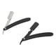 thumbnail image 4 of 2Pcs Barber Razor Holder Straight Edge Old Style Manual Shaver Hair Styling Shaving Supplies Silver Black, 4 of 5
