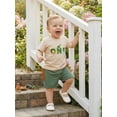 thumbnail image 6 of BemeyourBBs Toddler Baby Boy First Birthday Outfit Dinosaur Outfits Summer OneYears Old Birthday Clothes Letter Print Short Sleeve Round Neck T Shirt Tops and Shorts Set, 6 of 8