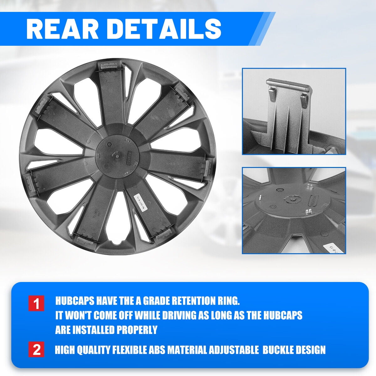 16" Set of 4 Hubcaps Fit 2011-2018 Volkswagen Jetta Steel Wheel Cover Snap on