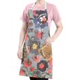 thumbnail image 5 of Pioneer Flower Floral Print Pattern Apron-Garden Aprons for Women with Pockets-Cotton Linen Waterproof Kitchen Cooking Gardening Aprons Adjustable for Kitchen,Cooking,BBQ and Salon 33x27 Inch, 5 of 7